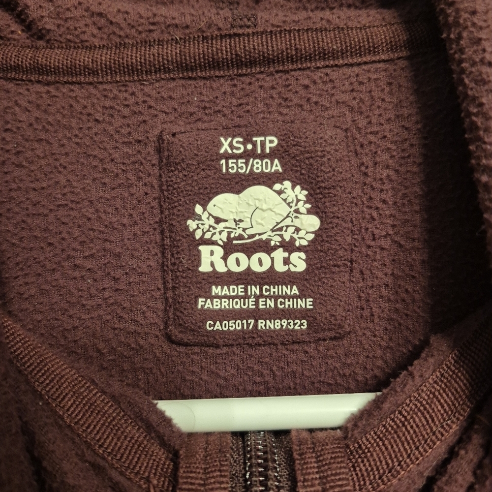 Roots Womens Cozy Purple Athleisure Zip Sweater Size S - Picture 4 of 6